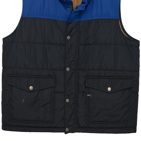 Old Navy Blue Black Colorblock Puffer Vest XL - Picture 11 of 11